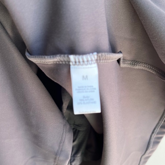 Qinsen Fit & Comfort Gray Square Neck Short Sleeve Mini Dress Medium Skims Like - Picture 7 of 9